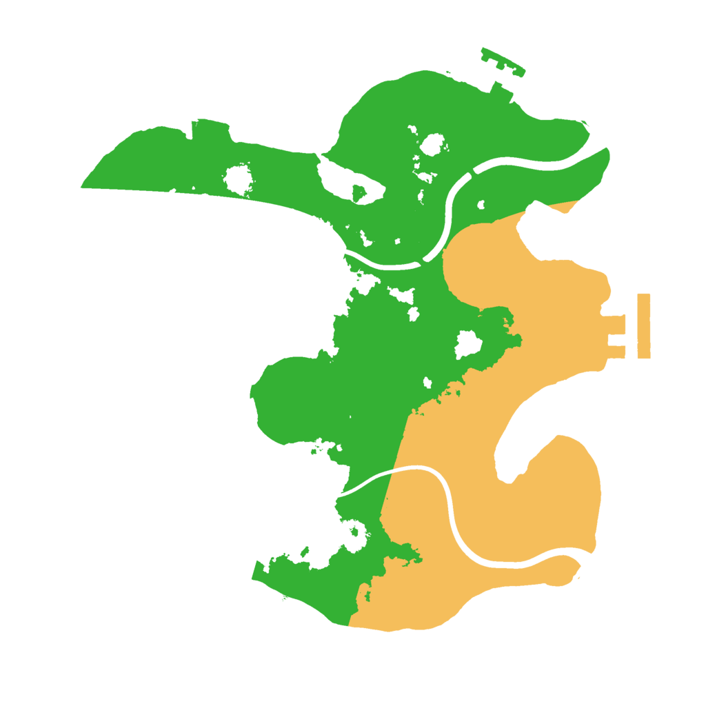 Biome Rust Map: Procedural Map, Size: 2200, Seed: 27