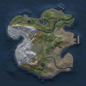 Thumbnail Rust Map: Procedural Map, Size: 2200, Seed: 27, 6 Monuments