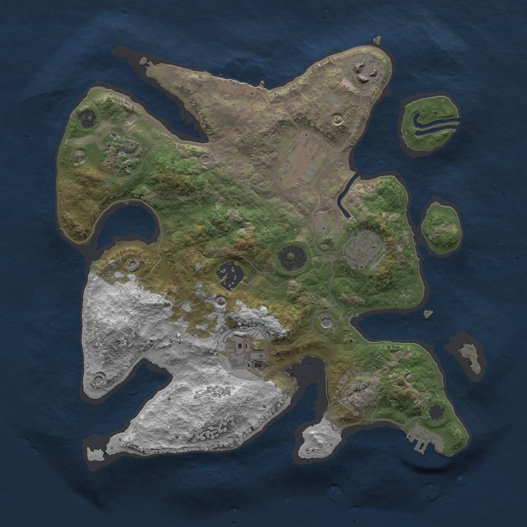 Rust Map: Procedural Map, Size: 3000, Seed: 2800, 11 Monuments
