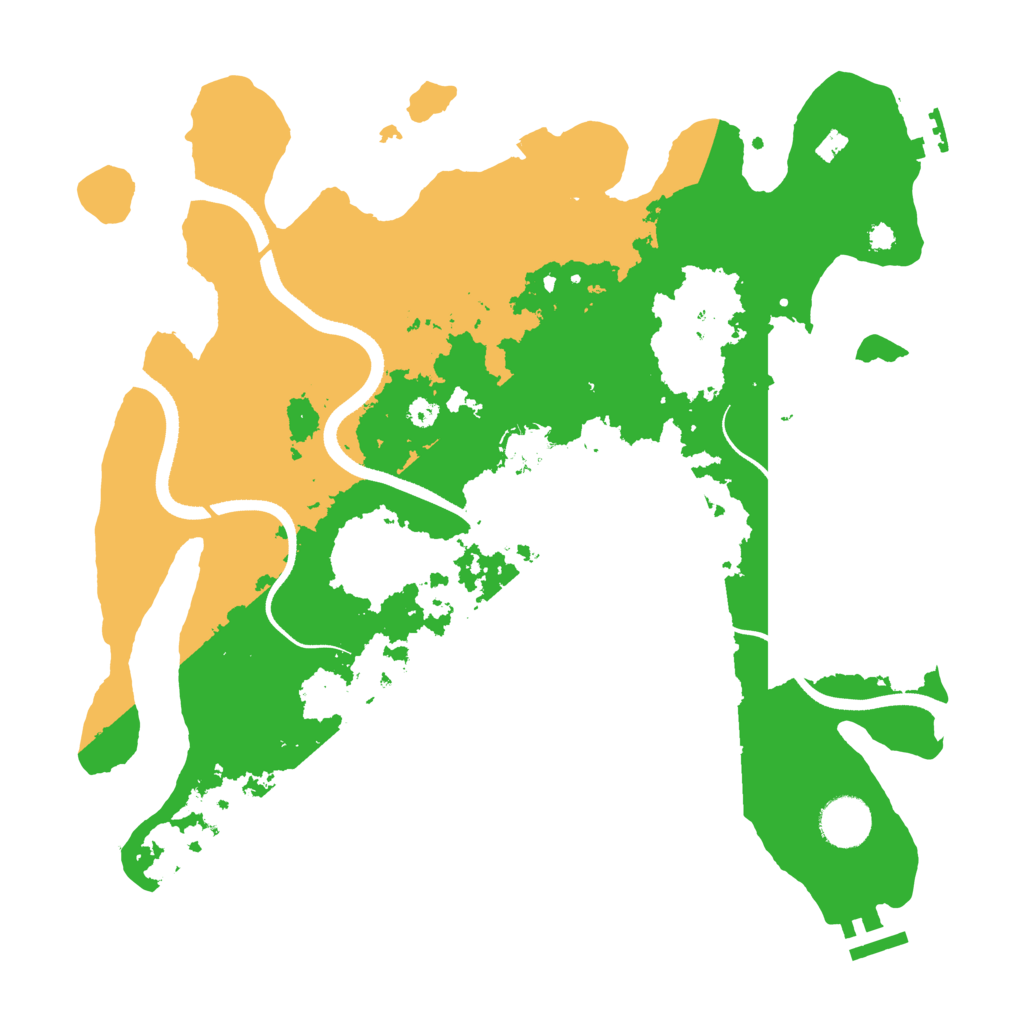Biome Rust Map: Procedural Map, Size: 3500, Seed: 7491