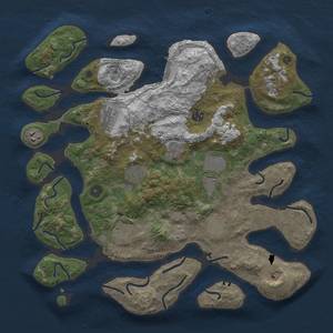 Thumbnail Rust Map: Procedural Map, Size: 4000, Seed: 1129652453, 15 Monuments