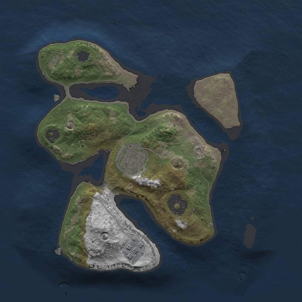 Rust Map: Procedural Map, Size: 2200, Seed: 690, 4 Monuments