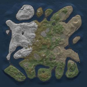 Thumbnail Rust Map: Procedural Map, Size: 4000, Seed: 884174465, 15 Monuments