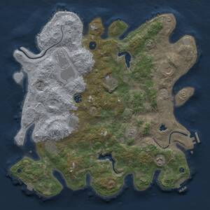 Thumbnail Rust Map: Procedural Map, Size: 4000, Seed: 884174465, 14 Monuments