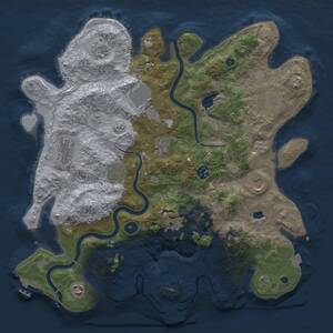 Thumbnail Rust Map: Procedural Map, Size: 4000, Seed: 884174465, 17 Monuments