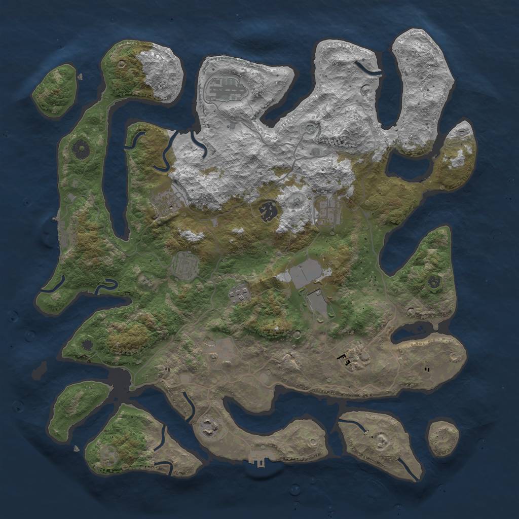 Rust Map: Procedural Map, Size: 4250, Seed: 5336, 15 Monuments