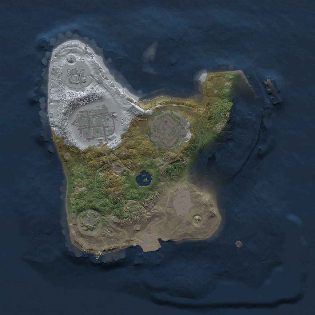 Rust Map: Procedural Map, Size: 2000, Seed: 4201, 6 Monuments