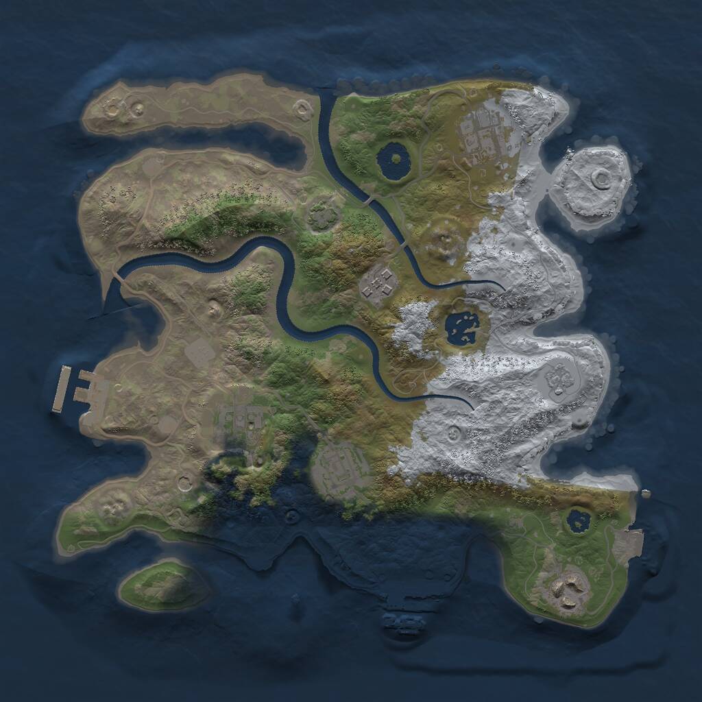 Rust Map: Procedural Map, Size: 3000, Seed: 19961996, 12 Monuments