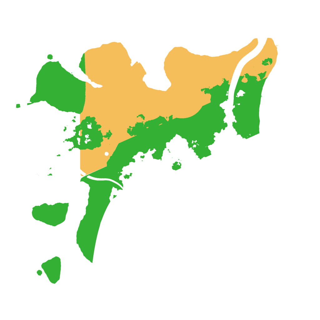 Biome Rust Map: Procedural Map, Size: 2400, Seed: 152345