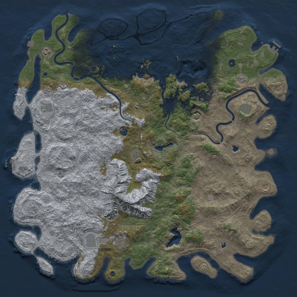 Rust Map: Procedural Map, Size: 6000, Seed: 1621915972, 17 Monuments