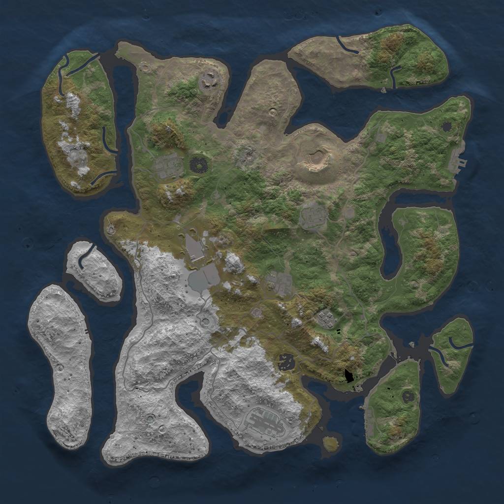 Rust Map: Procedural Map, Size: 4200, Seed: 94, 14 Monuments