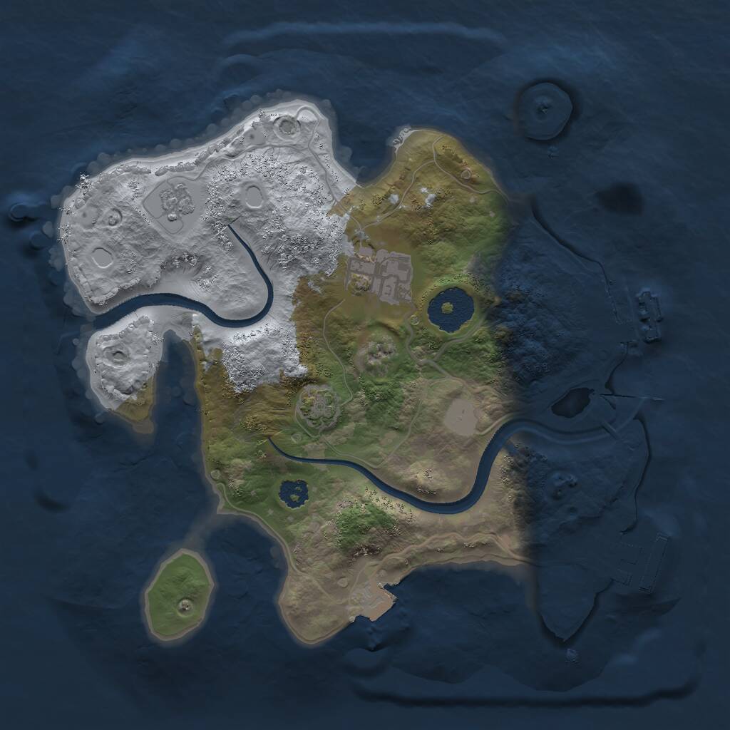 Rust Map: Procedural Map, Size: 2502, Seed: 47458494, 6 Monuments