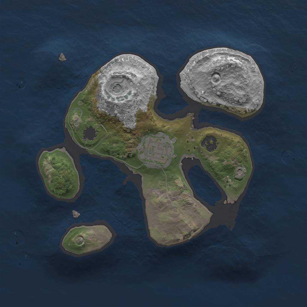 Rust Map: Procedural Map, Size: 2000, Seed: 105442750, 4 Monuments