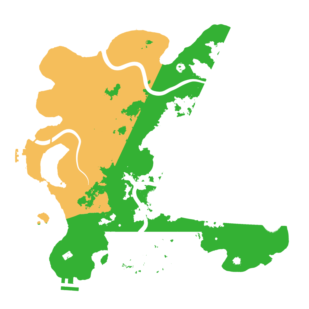 Biome Rust Map: Procedural Map, Size: 3500, Seed: 3033
