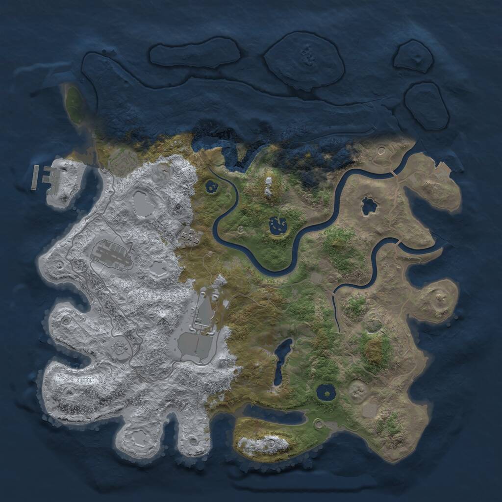 Rust Map: Procedural Map, Size: 4000, Seed: 56735532, 10 Monuments