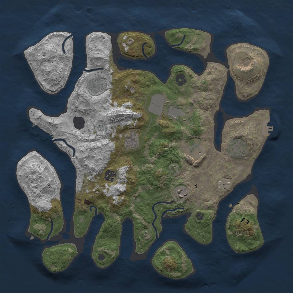 Rust Map: Procedural Map, Size: 3800, Seed: 20210715, 14 Monuments