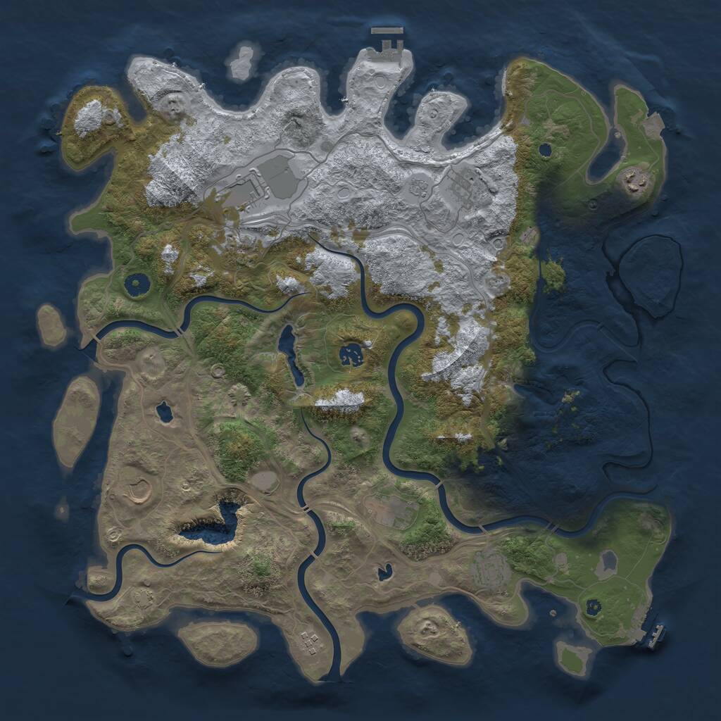 Rust Map: Procedural Map, Size: 4500, Seed: 9172157, 15 Monuments