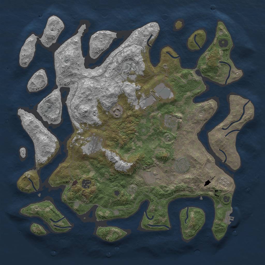 Rust Map: Procedural Map, Size: 4250, Seed: 9023, 13 Monuments