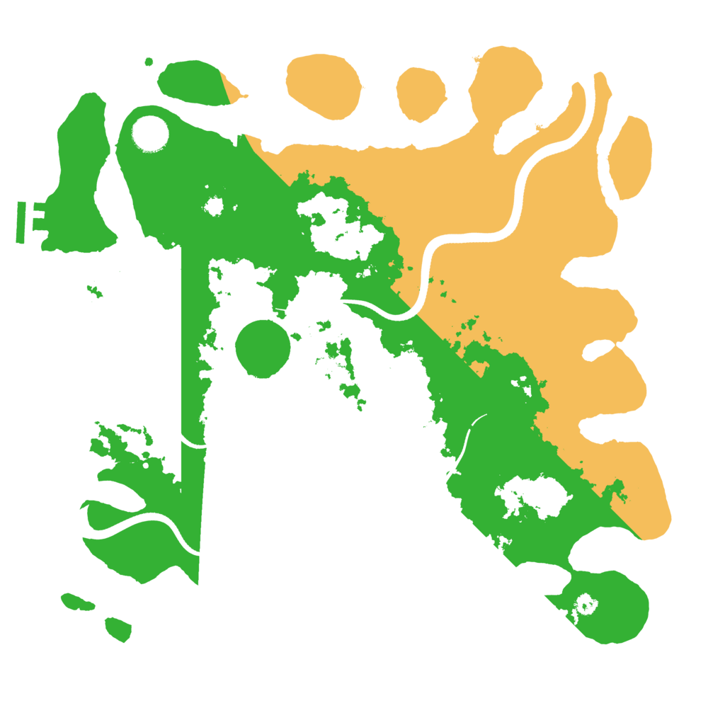 Biome Rust Map: Procedural Map, Size: 3500, Seed: 122245