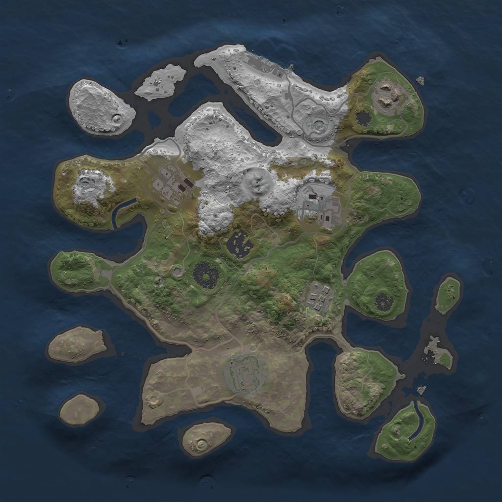 Rust Map: Procedural Map, Size: 2900, Seed: 200910, 10 Monuments