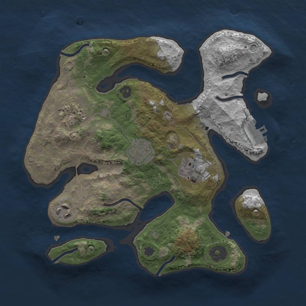 Rust Map: Procedural Map, Size: 2700, Seed: 313114948, 7 Monuments