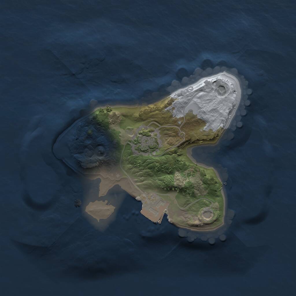 Rust Map: Procedural Map, Size: 1500, Seed: 7647864, 2 Monuments