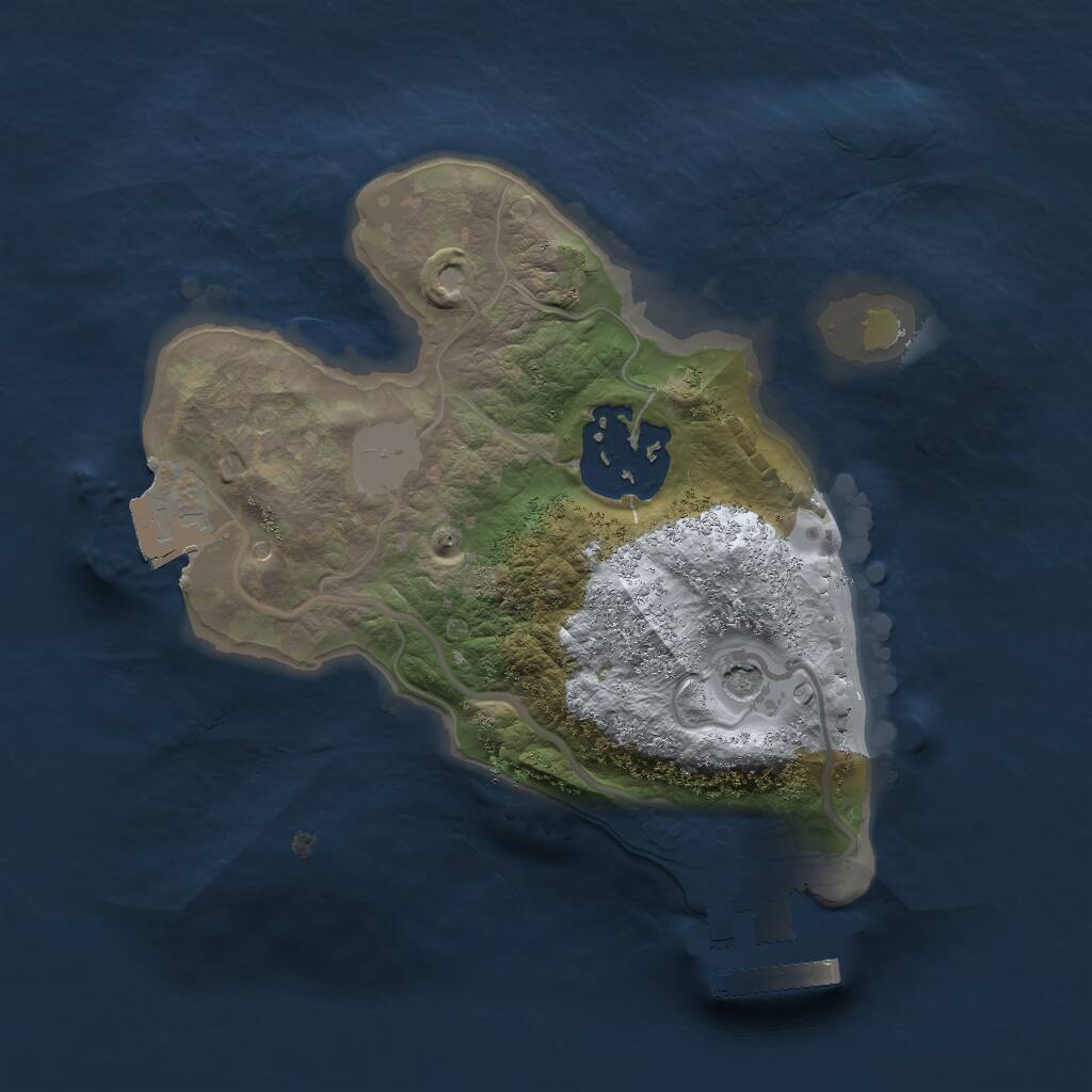 Rust Map: Procedural Map, Size: 1750, Seed: 50500, 4 Monuments