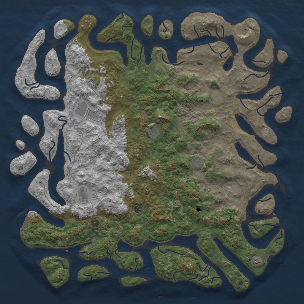 Rust Map: Procedural Map, Size: 6000, Seed: 5109655, 15 Monuments