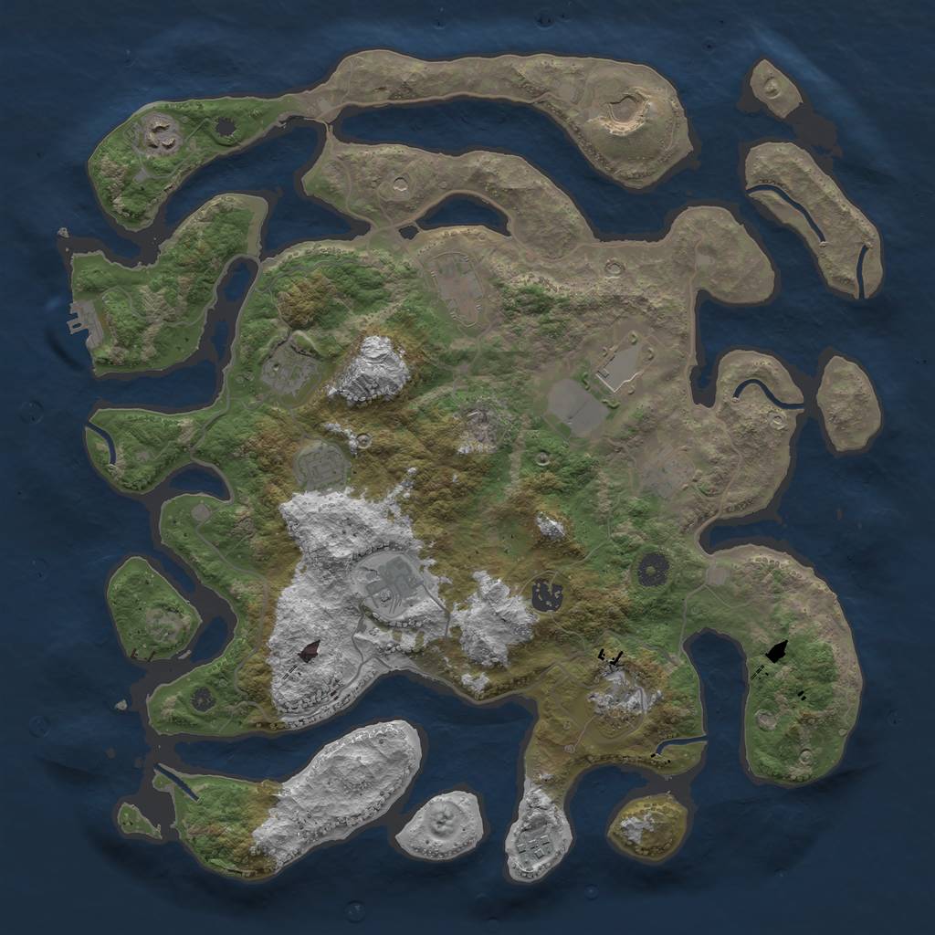 Rust Map: Procedural Map, Size: 4200, Seed: 1954981753, 15 Monuments