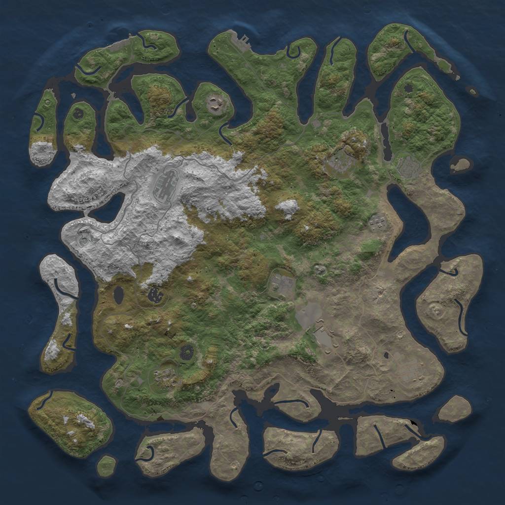 Rust Map: Procedural Map, Size: 5000, Seed: 15072021, 15 Monuments