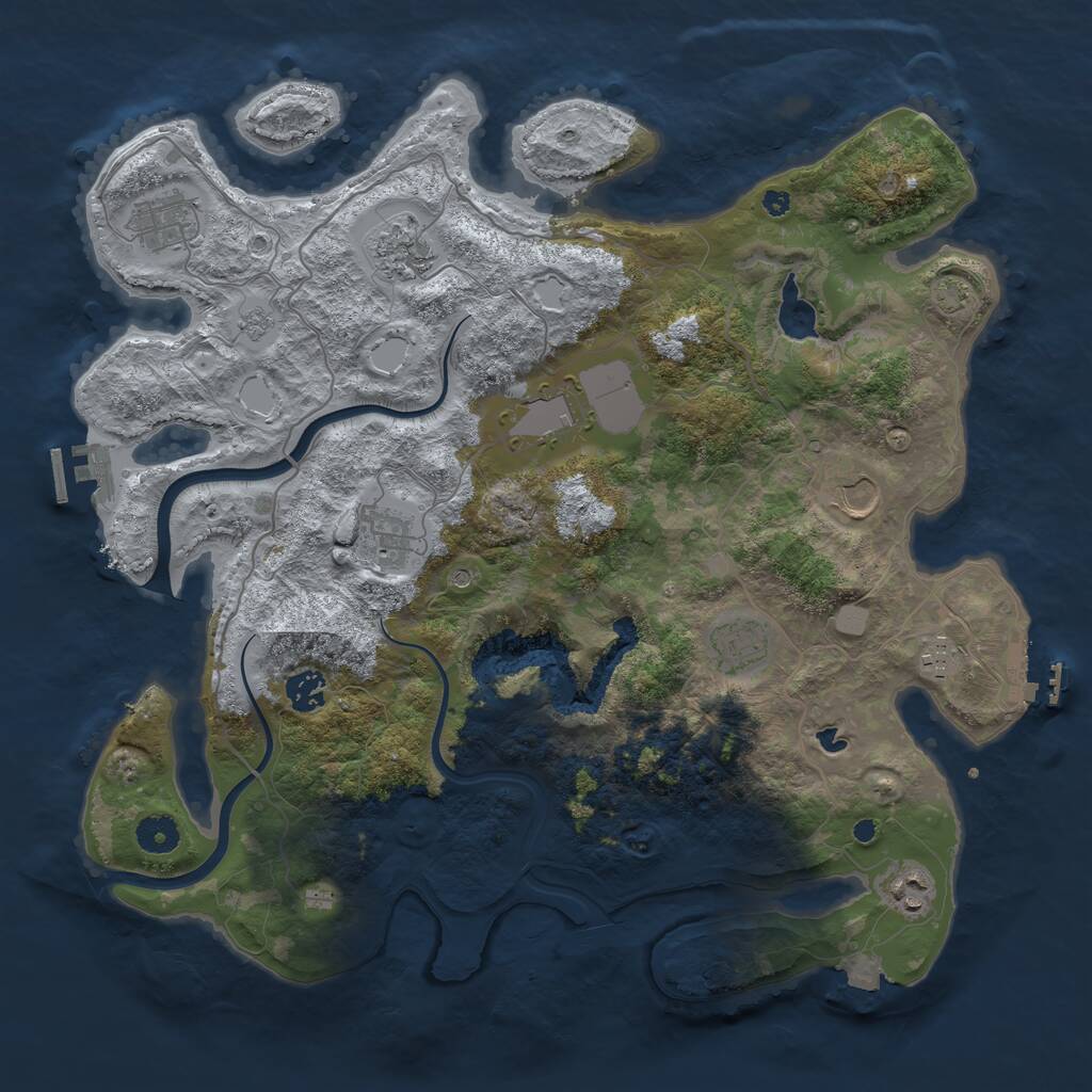 Rust Map: Procedural Map, Size: 4000, Seed: 223714638, 15 Monuments