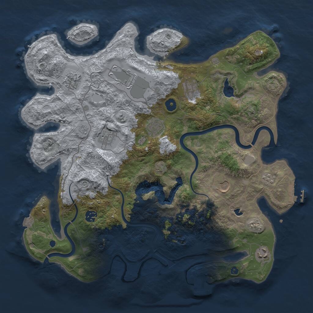 Rust Map: Procedural Map, Size: 4000, Seed: 223714638, 15 Monuments