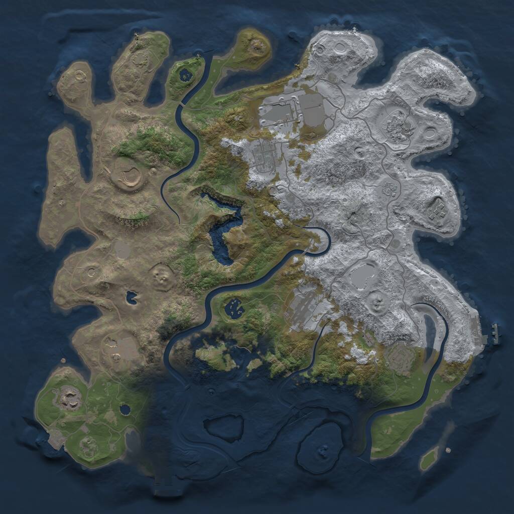 Rust Map: Procedural Map, Size: 4000, Seed: 1798134304, 16 Monuments