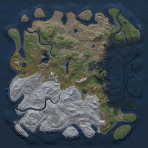 Thumbnail Rust Map: Procedural Map, Size: 4500, Seed: 222, 16 Monuments