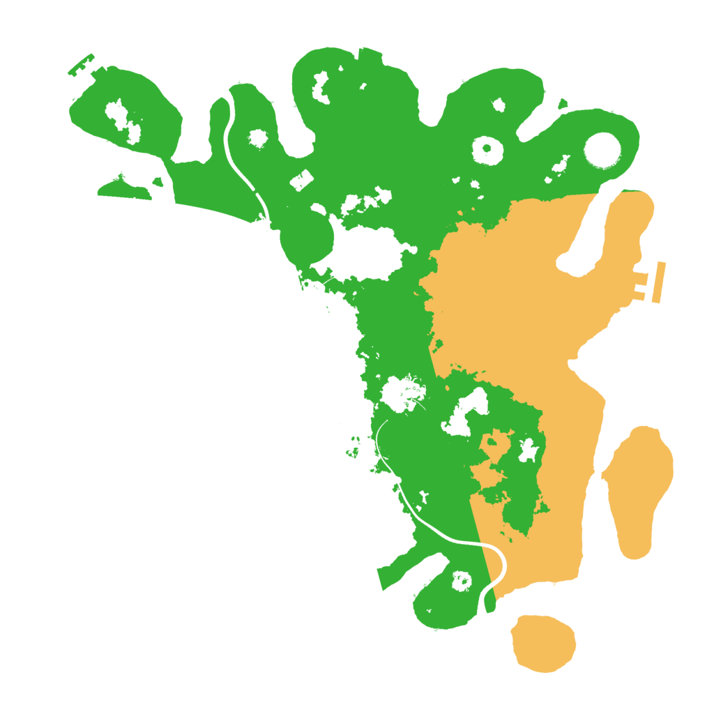 Biome Rust Map: Procedural Map, Size: 3500, Seed: 18250