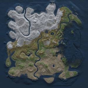 Thumbnail Rust Map: Procedural Map, Size: 4250, Seed: 281993, 16 Monuments