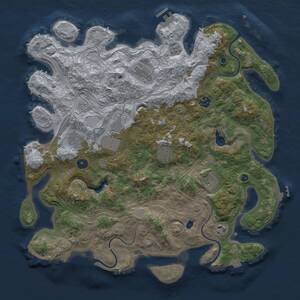 Thumbnail Rust Map: Procedural Map, Size: 4250, Seed: 281993, 14 Monuments
