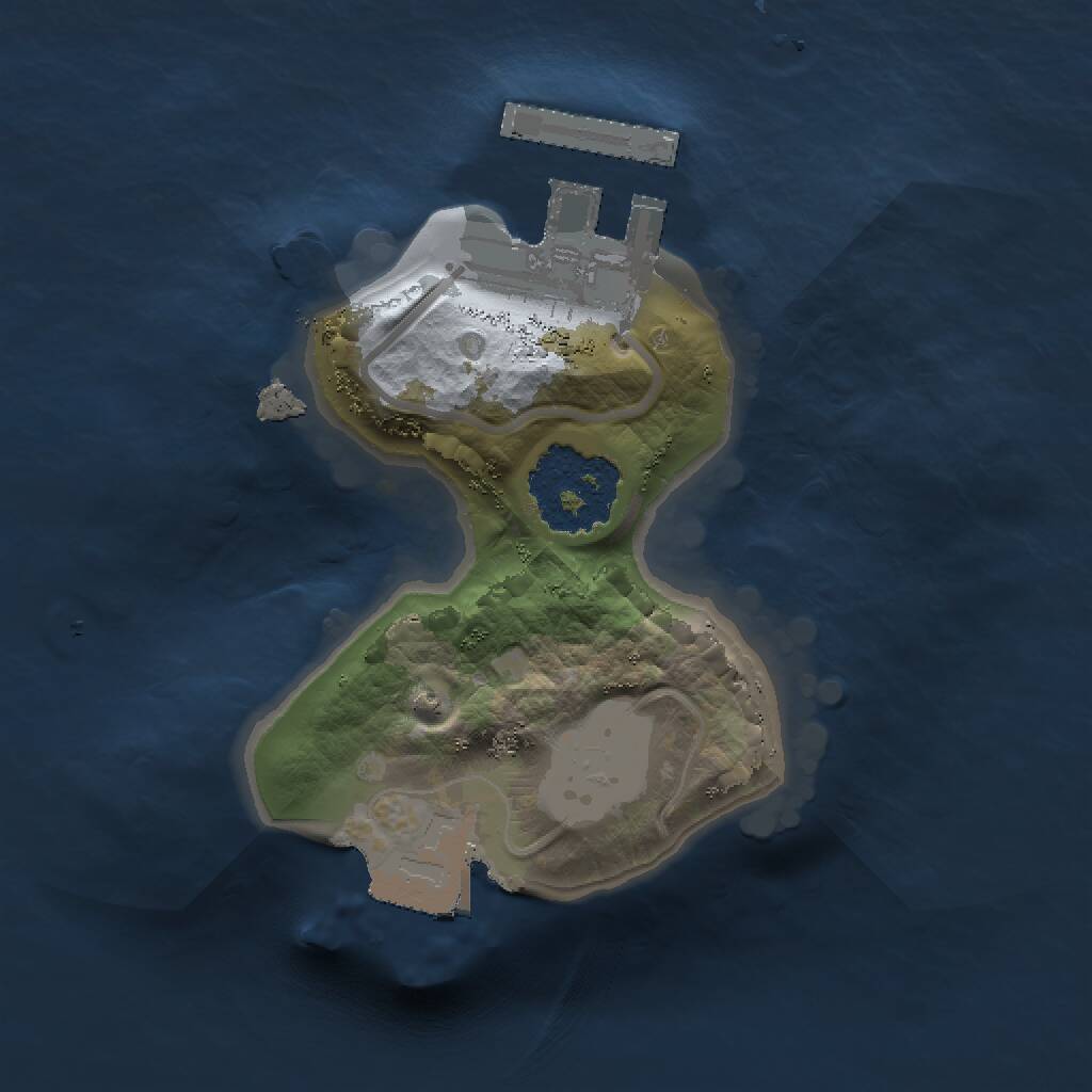 Rust Map: Procedural Map, Size: 1250, Seed: 54654, 2 Monuments