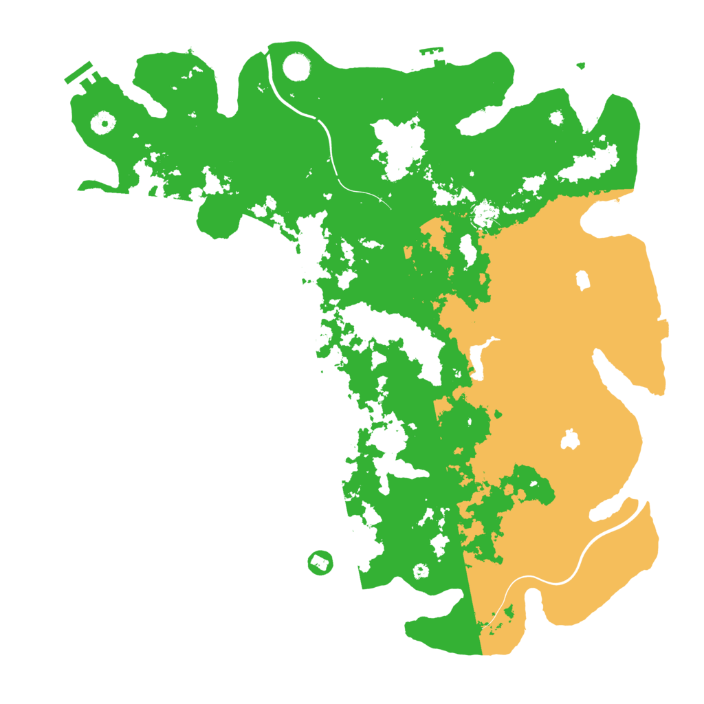 Biome Rust Map: Procedural Map, Size: 4500, Seed: 50374743