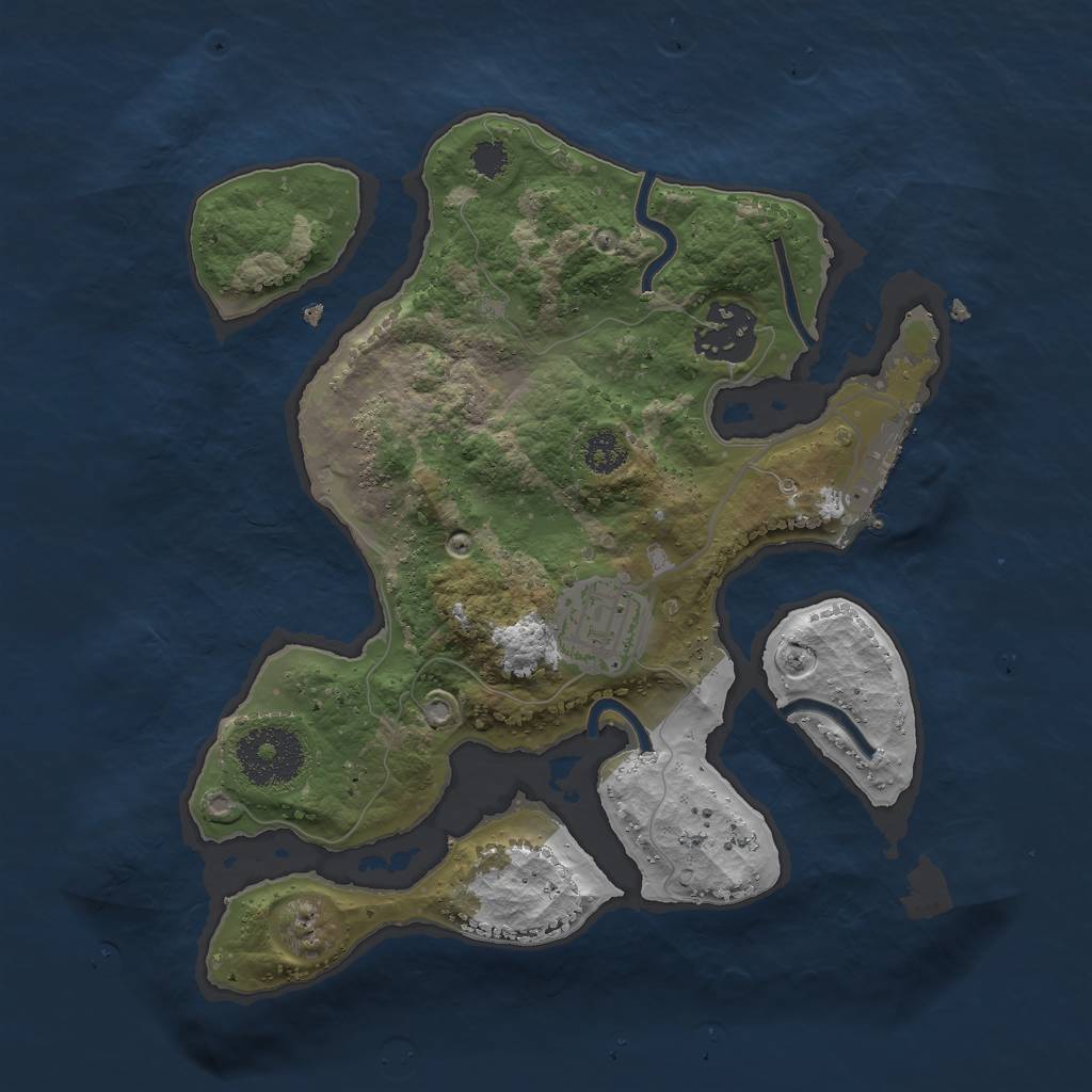 Rust Map: Procedural Map, Size: 2612, Seed: 967979, 5 Monuments