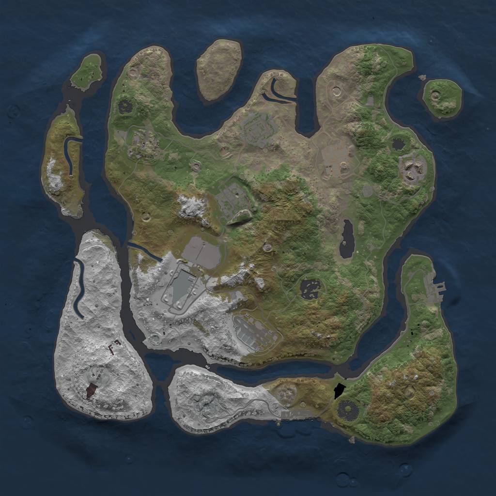 Rust Map: Procedural Map, Size: 3500, Seed: 1788934972, 13 Monuments