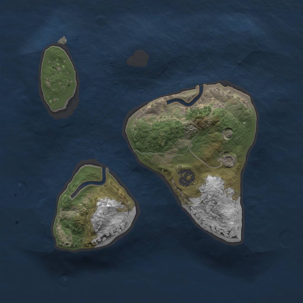 Rust Map: Procedural Map, Size: 1750, Seed: 20715, 2 Monuments