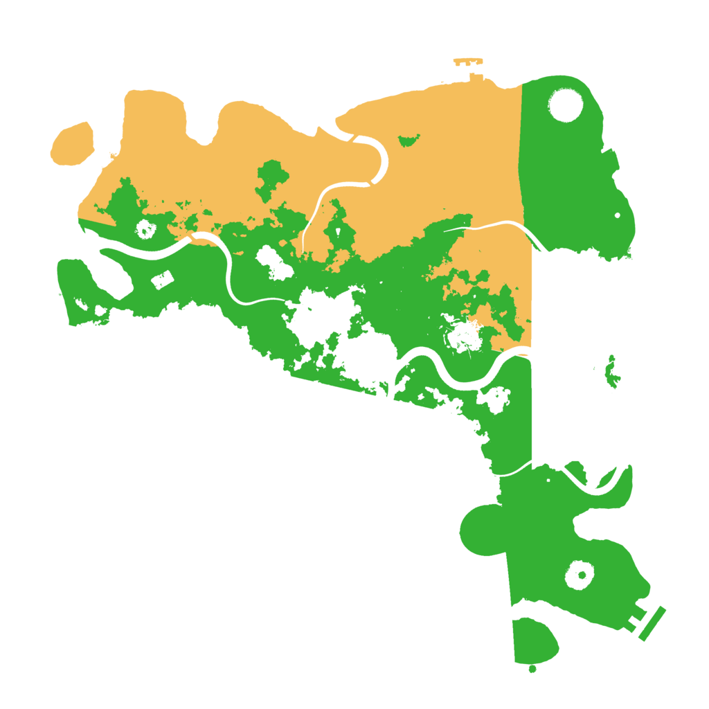 Biome Rust Map: Procedural Map, Size: 3700, Seed: 543713