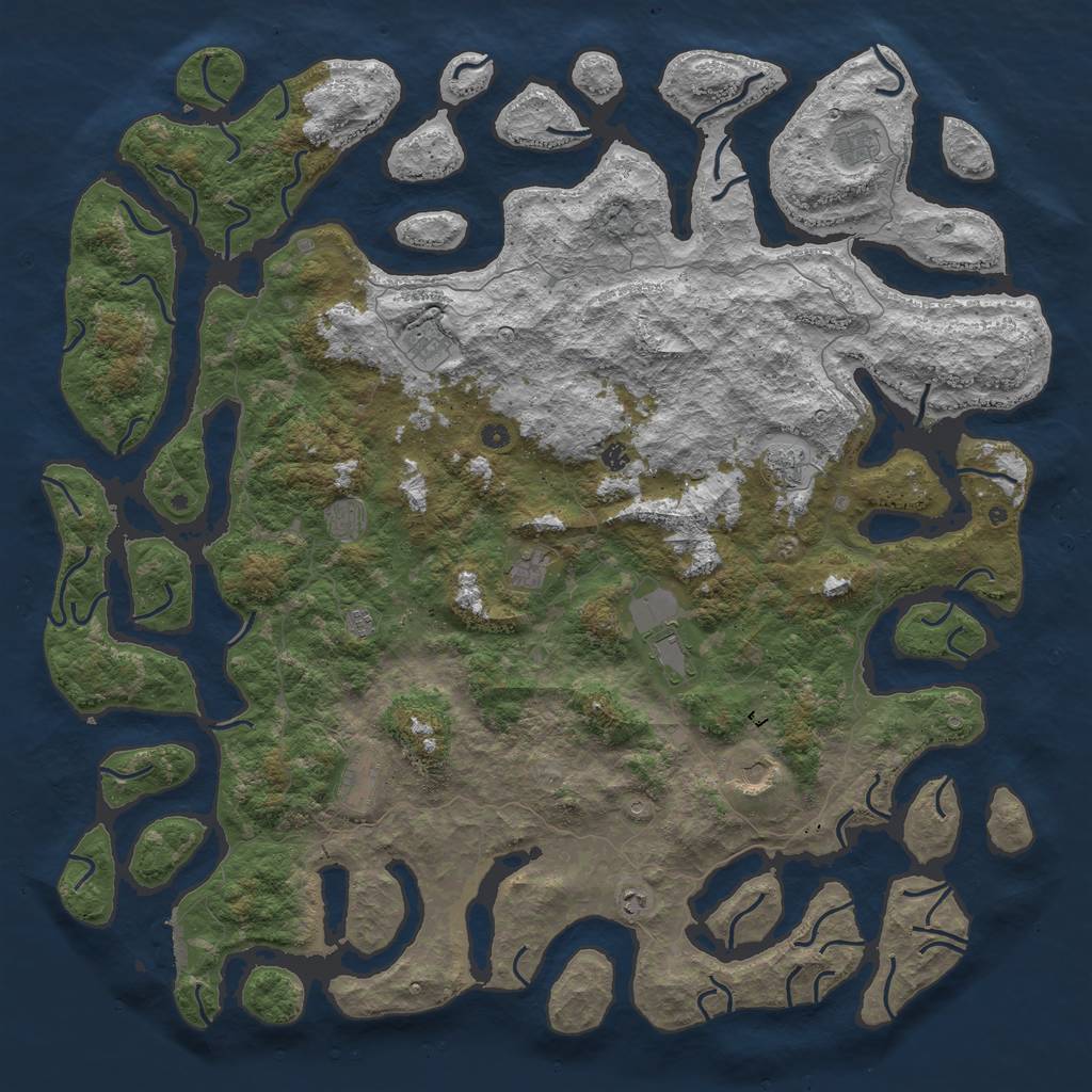 Rust Map: Procedural Map, Size: 6000, Seed: 1979264239, 15 Monuments