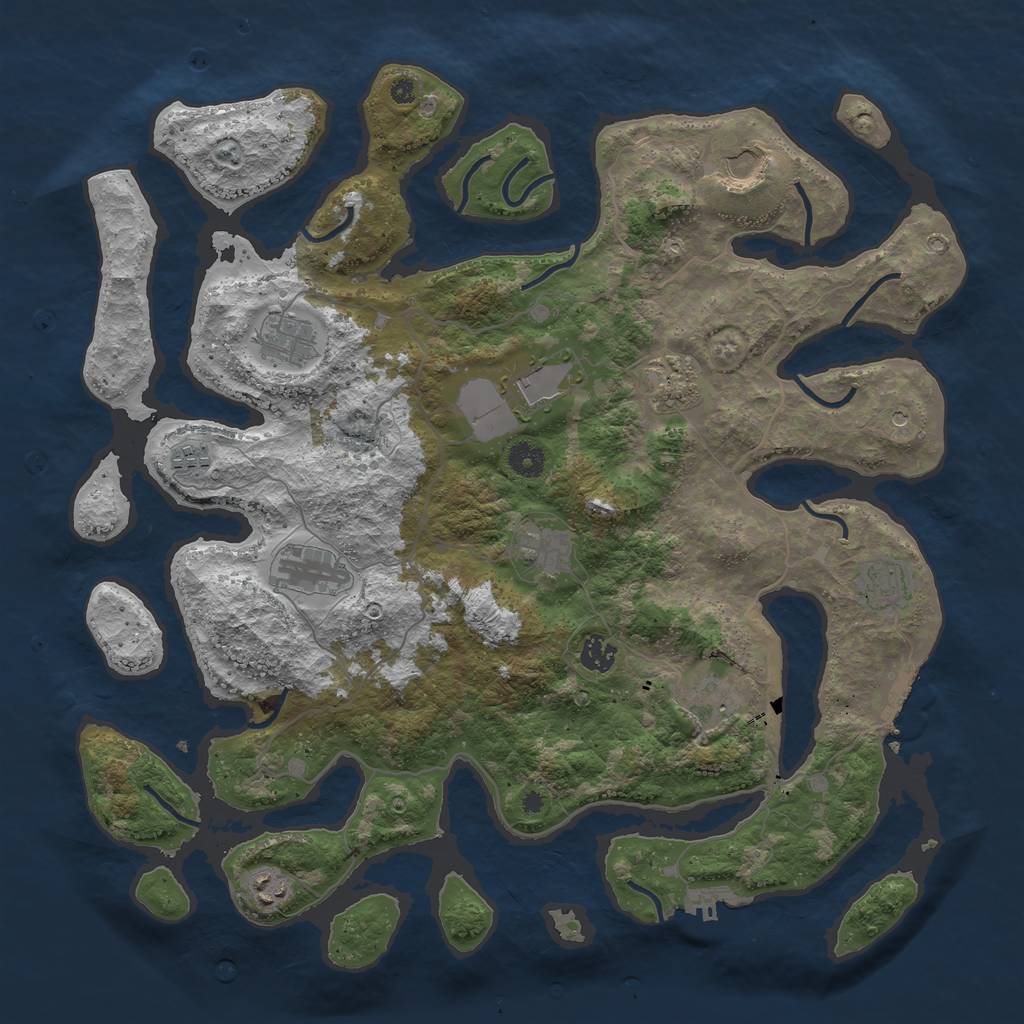 Rust Map: Procedural Map, Size: 4250, Seed: 532569780, 16 Monuments