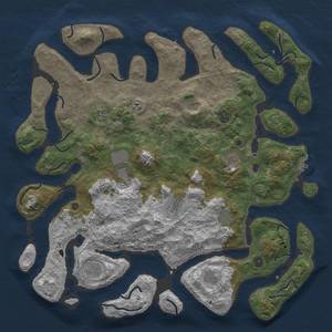 Thumbnail Rust Map: Procedural Map, Size: 5000, Seed: 151316146, 16 Monuments