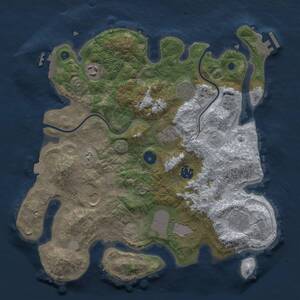 Thumbnail Rust Map: Procedural Map, Size: 3500, Seed: 78999176, 14 Monuments