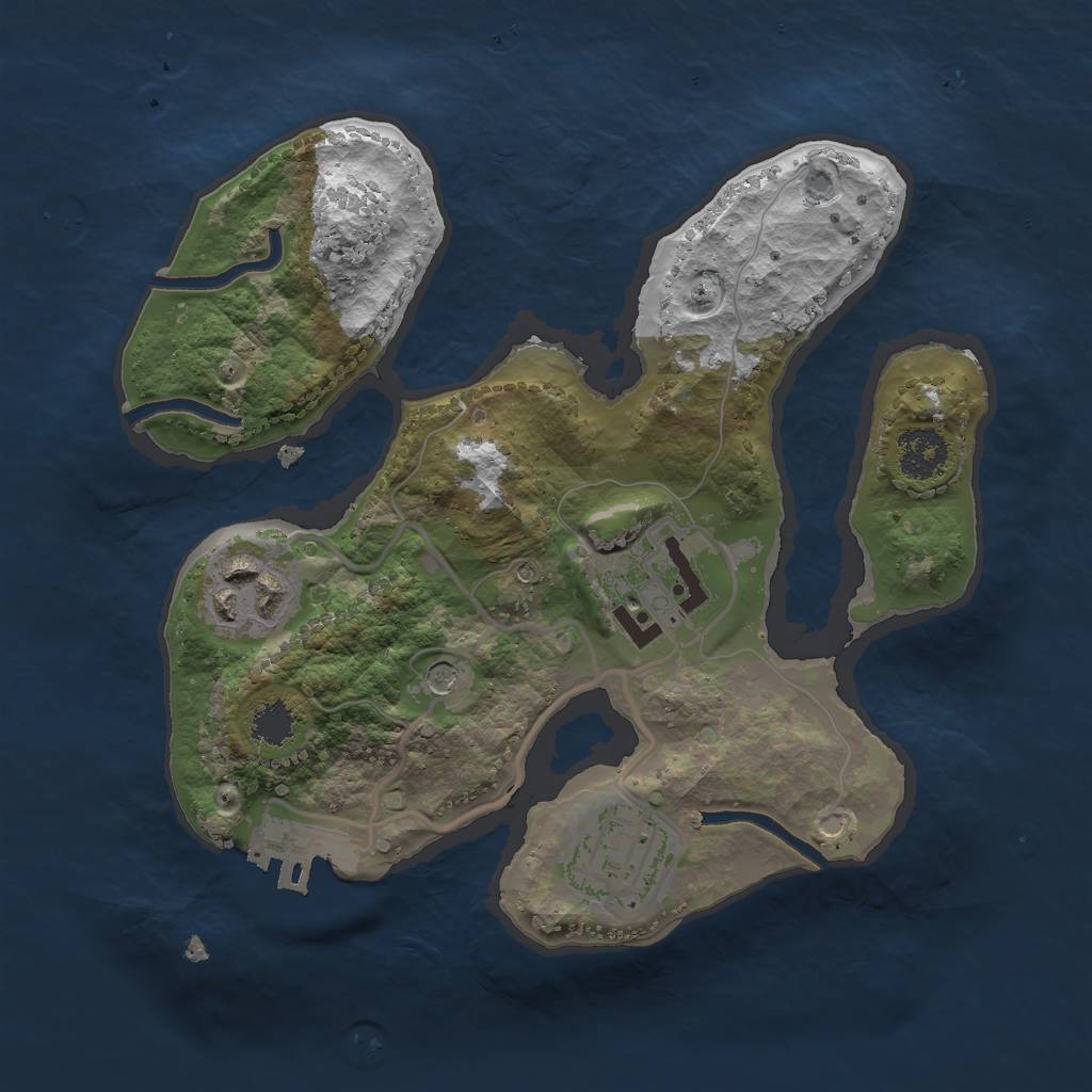 Rust Map: Procedural Map, Size: 2200, Seed: 11111, 7 Monuments