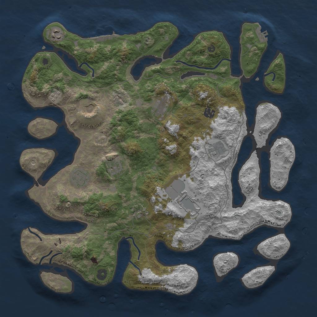 Rust Map: Procedural Map, Size: 4250, Seed: 138, 15 Monuments
