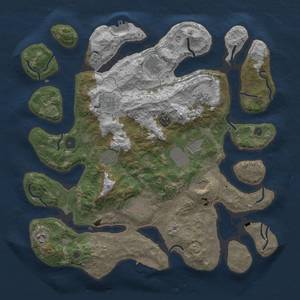 Thumbnail Rust Map: Procedural Map, Size: 4000, Seed: 2304443, 15 Monuments